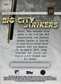 2021 Topps MLS - Big City Strikers Orange #BCS-7 Diego Rossi Back