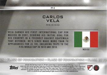2021 Topps MLS - Flags of Foundation #FF-5 Carlos Vela Back