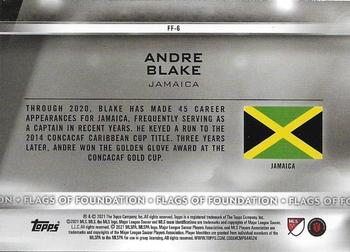 2021 Topps MLS - Flags of Foundation #FF-6 Andre Blake Back