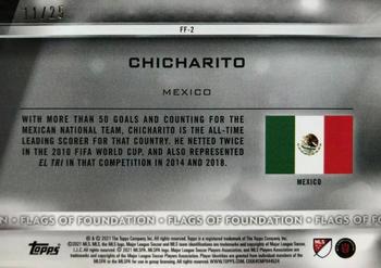 2021 Topps MLS - Flags of Foundation Orange #FF-2 Chicharito Back