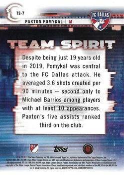 2021 Topps MLS - Team Spirit #TS-7 Paxton Pomykal Back