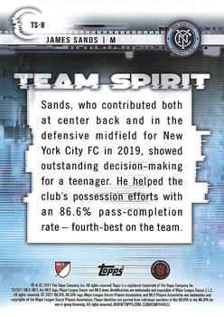 2021 Topps MLS - Team Spirit #TS-8 James Sands Back