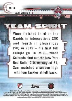2021 Topps MLS - Team Spirit #TS-10 Sam Vines Back