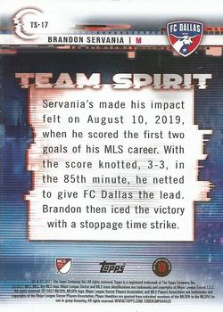 2021 Topps MLS - Team Spirit #TS-17 Brandon Servania Back