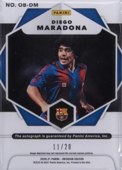 2020-21 Panini Obsidian - Obsidian Autographs #OB-DM Diego Maradona Back