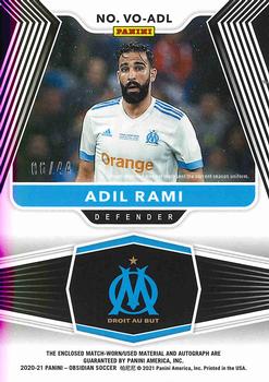 2020-21 Panini Obsidian - Volcanic Material Signatures Red Flood #VO-ADL Adil Rami Back