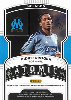 2020-21 Panini Obsidian - Atomic Material Relics Blue Finite #AT-DD Didier Drogba Back