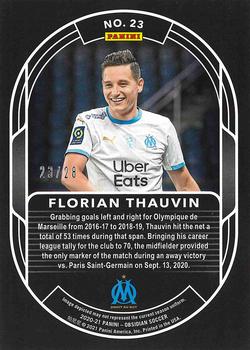 2020-21 Panini Obsidian - Pitch Black Red Pulsar #23 Florian Thauvin Back