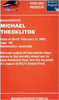 2011 Brisbane Roar #NNO Michael Theoklitos Back