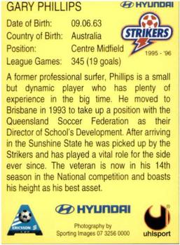 1995 Brisbane Strikers #6 Gary Phillips Back