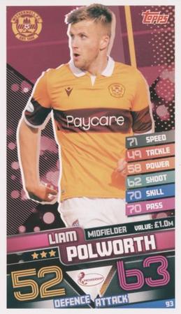 2020-21 Topps Mega Match Attax SPFL #93 Liam Polworth Front