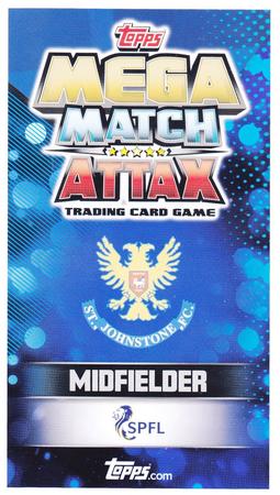 2020-21 Topps Mega Match Attax SPFL #129 David Wotherspoon Back