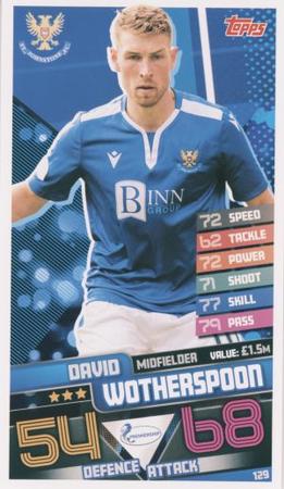 2020-21 Topps Mega Match Attax SPFL #129 David Wotherspoon Front