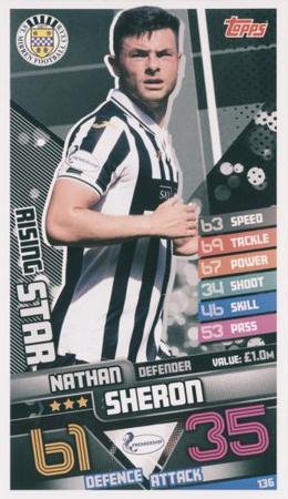 2020-21 Topps Mega Match Attax SPFL #136 Nathan Sheron Front