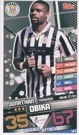 2020-21 Topps Mega Match Attax SPFL #143 Jonathan Obika Front