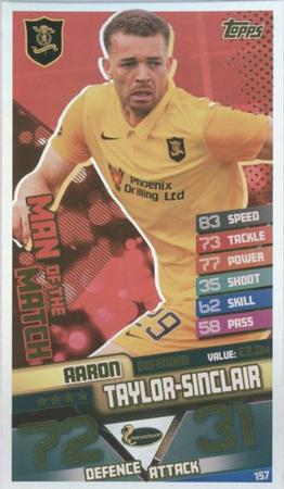 2020-21 Topps Mega Match Attax SPFL #157 Aaron Taylor-Sinclair Front