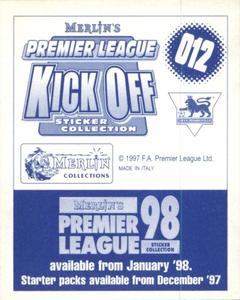 1997-98 Merlin Premier League Kick Off #12 Stephen Hughes Back