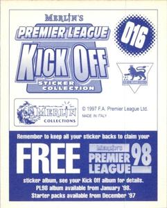 1997-98 Merlin Premier League Kick Off #16 Dwight Yorke Back