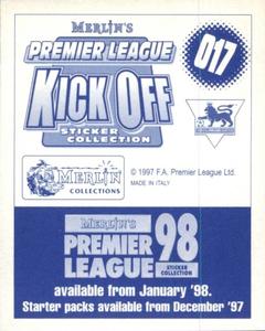 1997-98 Merlin Premier League Kick Off #17 Savo Milosevic Back