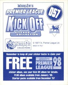 1997-98 Merlin Premier League Kick Off #57 Noel Whelan Back