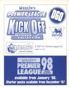 1997-98 Merlin Premier League Kick Off #60 Steve Ogrizovic Back