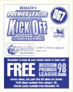 1997-98 Merlin Premier League Kick Off #67 Dougie Freedman Back