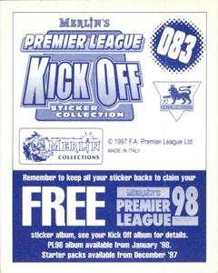 1997-98 Merlin Premier League Kick Off #83 Slaven Bilic Back