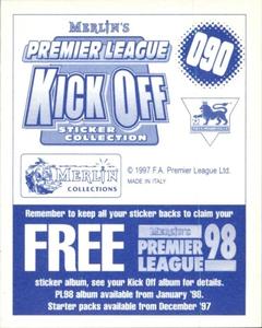 1997-98 Merlin Premier League Kick Off #90 David Batty Back