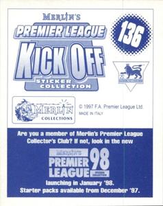 1997-98 Merlin Premier League Kick Off #136 David Batty Back