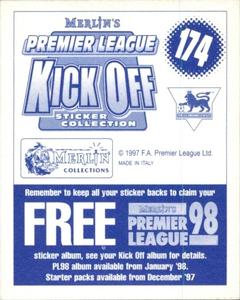 1997-98 Merlin Premier League Kick Off #174 Efan Ekoku Back