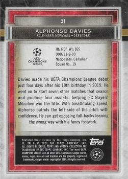 2020-21 Topps Museum Collection UEFA Champions League - Copper #31 Alphonso Davies Back