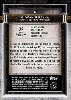 2020-21 Topps Museum Collection UEFA Champions League - Gold #42 Giovanni Reyna Back