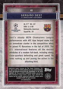 2020-21 Topps Museum Collection UEFA Champions League - Gold #48 Sergiño Dest Back