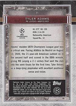 2020-21 Topps Museum Collection UEFA Champions League - Ruby #71 Tyler Adams Back