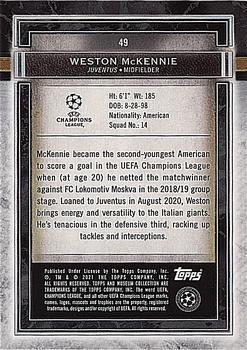 2020-21 Topps Museum Collection UEFA Champions League - Emerald #49 Weston McKennie Back