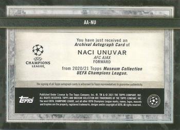 2020-21 Topps Museum Collection UEFA Champions League - Archival Autographs #AA-NU Naci Unuvar Back