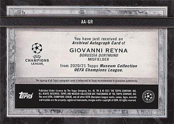 2020-21 Topps Museum Collection UEFA Champions League - Archival Autographs Ruby #AA-GR Giovanni Reyna Back