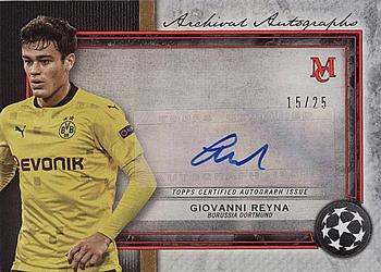 2020-21 Topps Museum Collection UEFA Champions League - Archival Autographs Ruby #AA-GR Giovanni Reyna Front