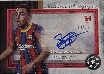 2020-21 Topps Museum Collection UEFA Champions League - Archival Autographs Ruby #AA-SD Sergiño Dest Front