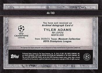 2020-21 Topps Museum Collection UEFA Champions League - Archival Autographs Ruby #AA-TAD Tyler Adams Back