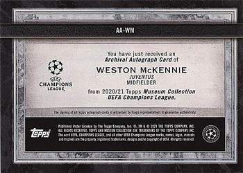 2020-21 Topps Museum Collection UEFA Champions League - Archival Autographs Ruby #AA-WM Weston McKennie Back