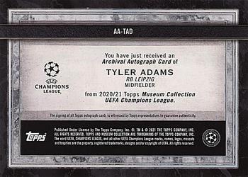 2020-21 Topps Museum Collection UEFA Champions League - Archival Autographs Emerald #AA-TAD Tyler Adams Back