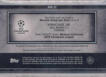 2020-21 Topps Museum Collection UEFA Champions League - Museum Autograph Relics #MAR-VJ Vinicius Jr. Back