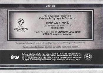 2020-21 Topps Museum Collection UEFA Champions League - Museum Autograph Relics Sapphire #MAR-MA Marley Aké Back