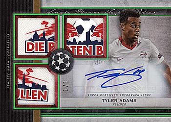 2020-21 Topps Museum Collection UEFA Champions League - Single Player Triple Relics Autograph Emerald #SPTR-TA Tyler Adams Front