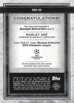 2020-21 Topps Museum Collection UEFA Champions League - Meaningful Material Single Relics Sapphire #MMR-MA Marley Aké Back