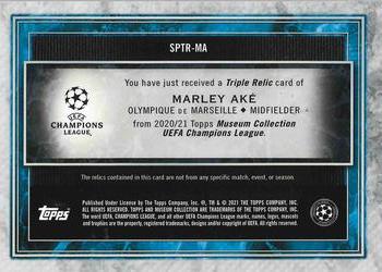 2020-21 Topps Museum Collection UEFA Champions League - Single Player Triple Relics #SPTR-MA Marley Aké Back