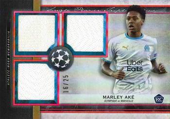 2020-21 Topps Museum Collection UEFA Champions League - Single Player Triple Relics Ruby #SPTR-MA Marley Aké Front