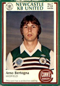 1978-79 Cann's Bakery Newcastle KB United #7 Arno Bertonga Front