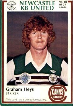 1978-79 Cann's Bakery Newcastle KB United #10 Graham Heys Front